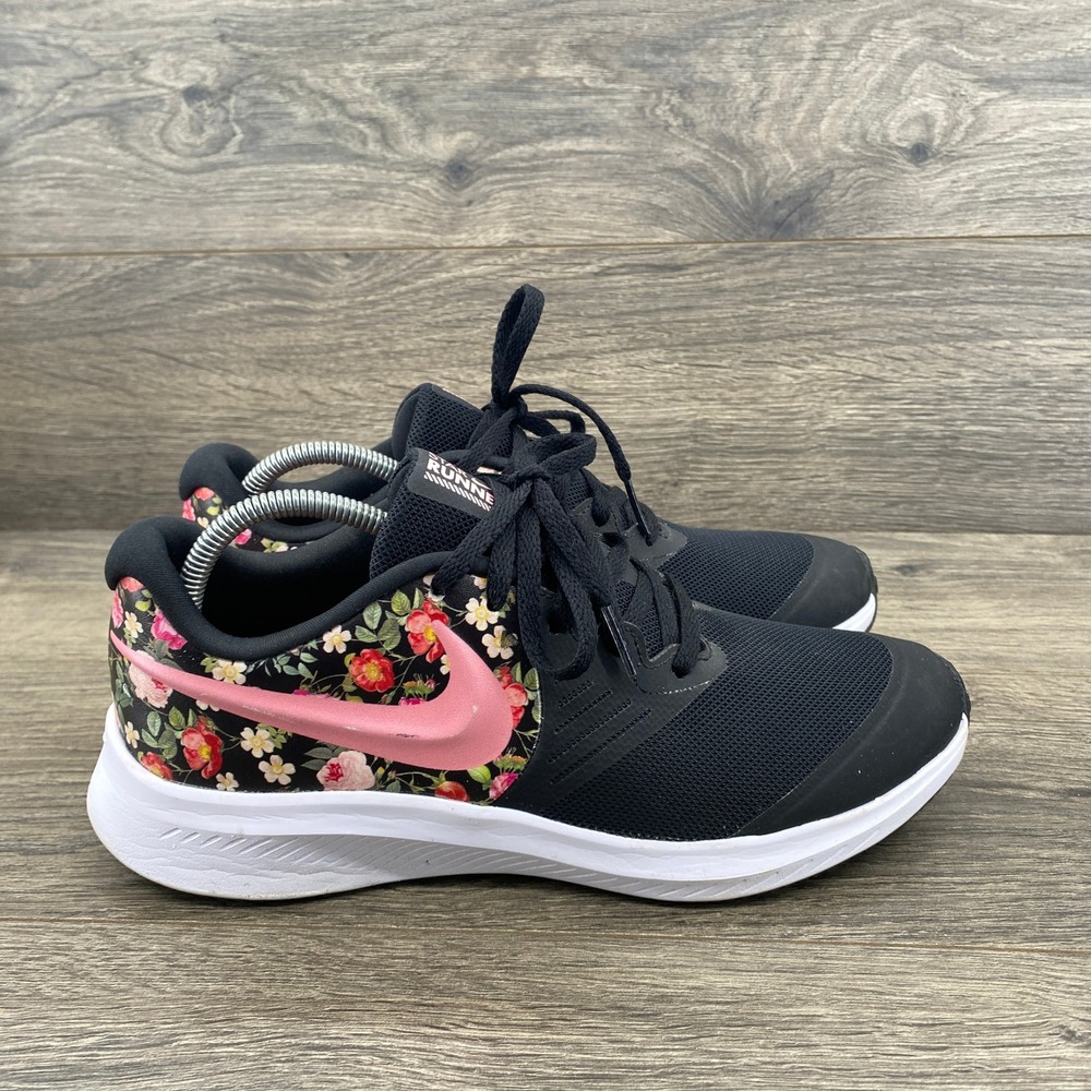 Nike Star Runner 2 Vintage Floral Black Pink Kids Shoes BV1723-001 Size 5Y - Picture 3 of 8